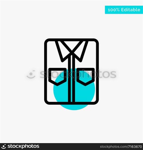 Clothes, Shirt, Tshirt, Shopping turquoise highlight circle point Vector icon