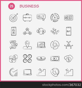 Clothes Shopping Hand Drawn Icons Set For Infographics, Mobile UX/UI Kit And Print Design. Include  Box, Cube, Square, Shape, Watch, Time, Wrist Watch, Eps 10 - Vector