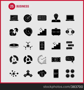 Clothes Shopping Solid Glyph Icons Set For Infographics, Mobile UX/UI Kit And Print Design. Include: Box, Cube, Square, Shape, Watch, Time, Wrist Watch, Eps 10 - Vector