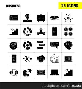 Clothes Shopping Solid Glyph Icons Set For Infographics, Mobile UX/UI Kit And Print Design. Include: Box, Cube, Square, Shape, Watch, Time, Wrist Watch, Eps 10 - Vector