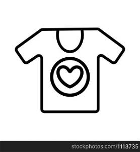 Clothes volunteer icon vector. Thin line sign. Isolated contour symbol illustration. Clothes volunteer icon vector. Isolated contour symbol illustration