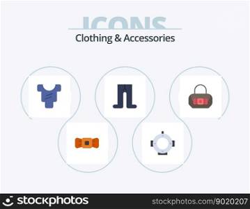 Clothing and Accessories Flat Icon Pack 5 Icon Design. . purse. body. fashion. tights