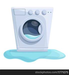 Clothing broken washing machine icon. Cartoon of Clothing broken washing machine vector icon for web design isolated on white background. Clothing broken washing machine icon, cartoon style