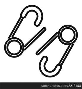 Clothing clip icon outline vector. Repair machine. Sew accessories. Clothing clip icon outline vector. Repair machine