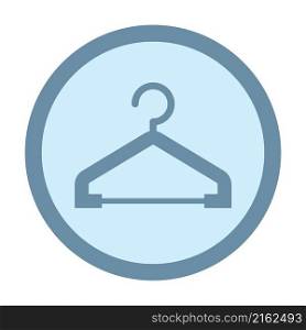 clothing hanger circle round icon