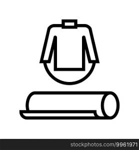 clothing textile fabric line icon vector. clothing textile fabric sign. isolated contour symbol black illustration. clothing textile fabric line icon vector illustration