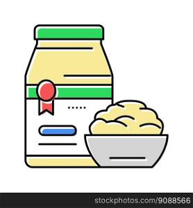 clotted cream milk product color icon vector. clotted cream milk product sign. isolated symbol illustration. clotted cream milk product color icon vector illustration