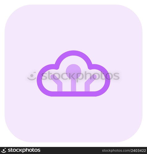 Cloud, a storage facility for virtual data.
