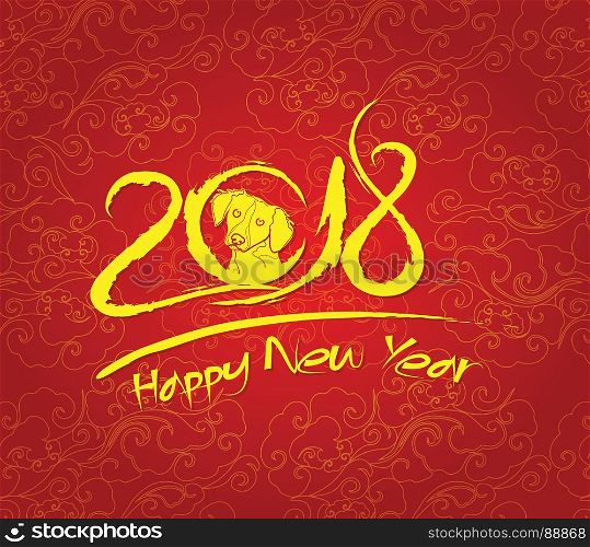 Cloud abstract chinese new year 2018 background