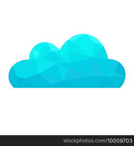 Cloud.  Abstract polygonal vector  concept.