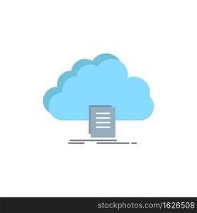 cloud, access, document, file, download Flat Color Icon Vector