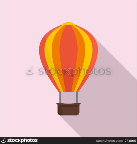 Cloud air balloon icon. Flat illustration of cloud air balloon vector icon for web design. Cloud air balloon icon, flat style