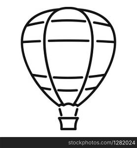 Cloud air balloon icon. Outline cloud air balloon vector icon for web design isolated on white background. Cloud air balloon icon, outline style