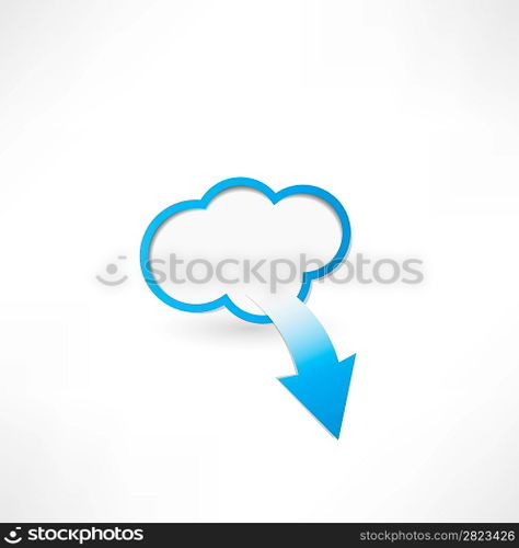 Cloud And Arrow. Cloud computing concept