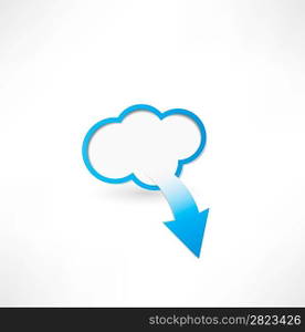 Cloud And Arrow. Cloud computing concept