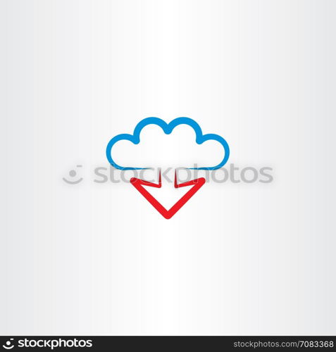 cloud and arrow download vector