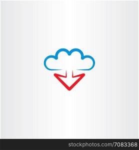 cloud and arrow download vector