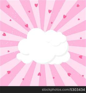 Cloud and Heart Background Vector Illustration EPS10. Cloud and Heart Background Vector Illustration