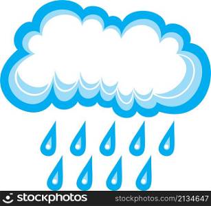 Cloud and rain icon