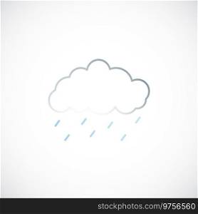 Cloud and Rain line icon. Simple weather sign. Vector illustration.