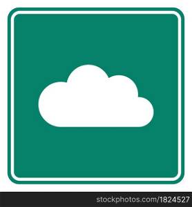 Cloud and road sign