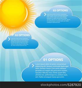 Cloud and sunny background vector illustration