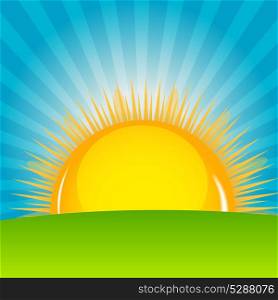 Cloud and sunny background vector illustration
