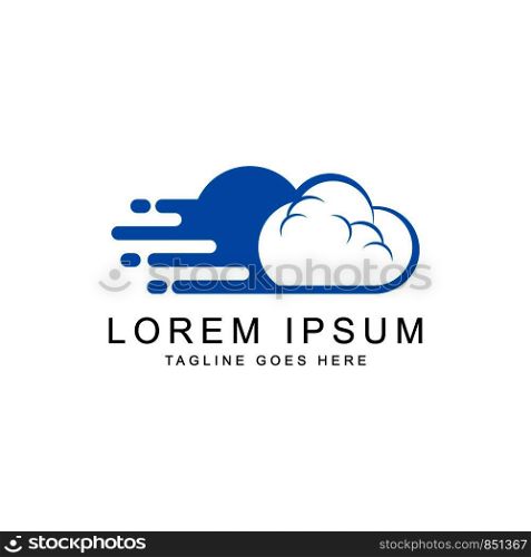 cloud and technology logo template