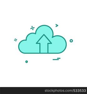 cloud arrow up icon vector design