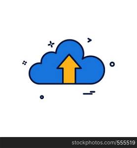 cloud arrow up icon vector design