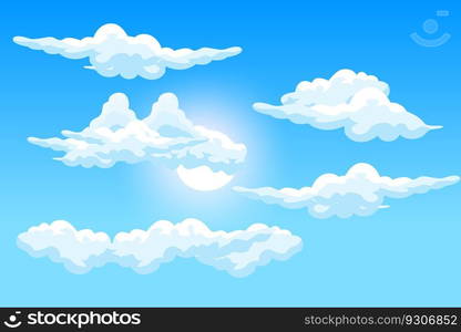 Cloud Background Design, Sky Landscape Illustration, Decoration Vector, Banners And Posters