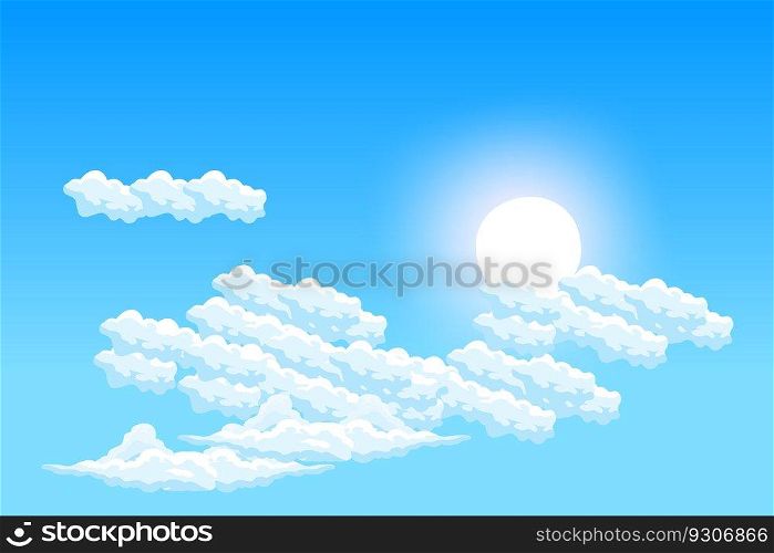 Cloud Background Design, Sky Landscape Illustration, Decoration Vector, Banners And Posters
