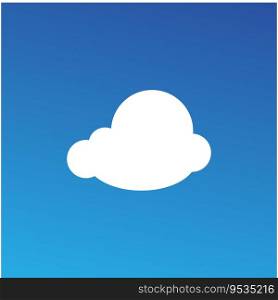 Cloud blue sky illustration vector flat element design