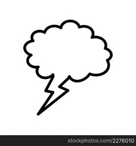 Cloud bubble speech icon vector sign and symbols