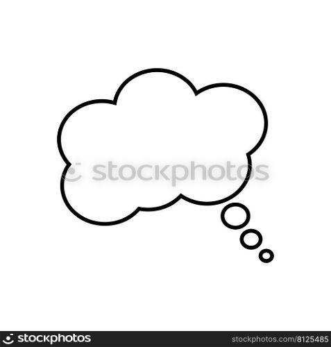 Cloud bubble speech line icon