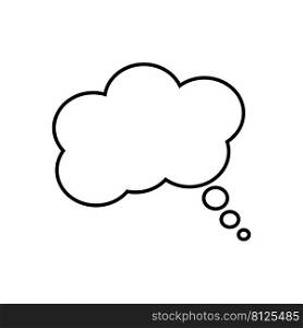 Cloud bubble speech line icon