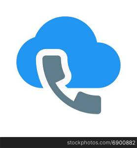 cloud call, icon on isolated background