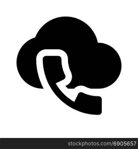 cloud call, icon on isolated background