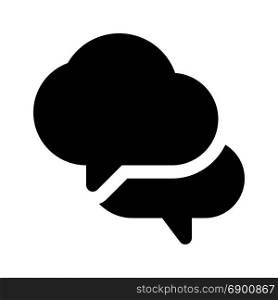 cloud chat bubbles, icon on isolated background