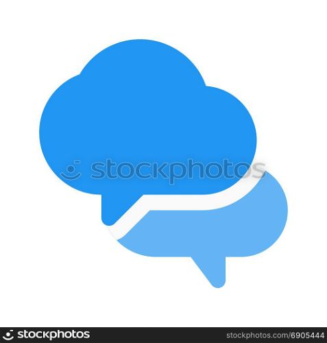 cloud chat bubbles, icon on isolated background