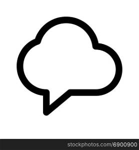 cloud chat, icon on isolated background