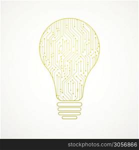 Cloud circuit board in light bulb shape