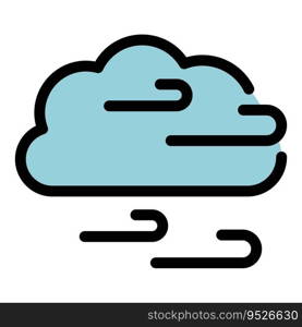 Cloud clean air icon outline vector. Filter flow. Waste water color flat. Cloud clean air icon vector flat