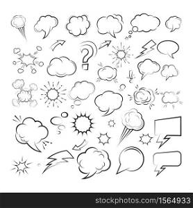 Cloud Comic Book Design Element Vector Illustration