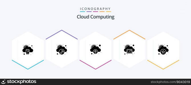 Cloud Computing 25 Glyph icon pack including cloud. server. technology. network. cloud