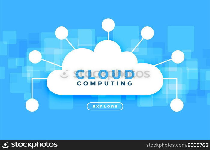 cloud computing background with network points