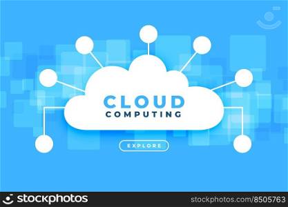 cloud computing background with network points
