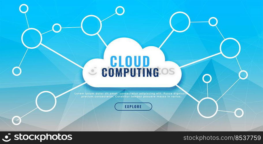 cloud computing banner design concept