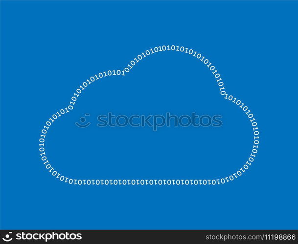 Cloud computing binary numbers Royalty Free Vector Image