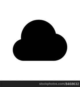 Cloud computing black glyph ui icon. Data storage. Wireless file sharing. User interface design. Silhouette symbol on white space. Solid pictogram for web, mobile. Isolated vector illustration. Cloud computing black glyph ui icon